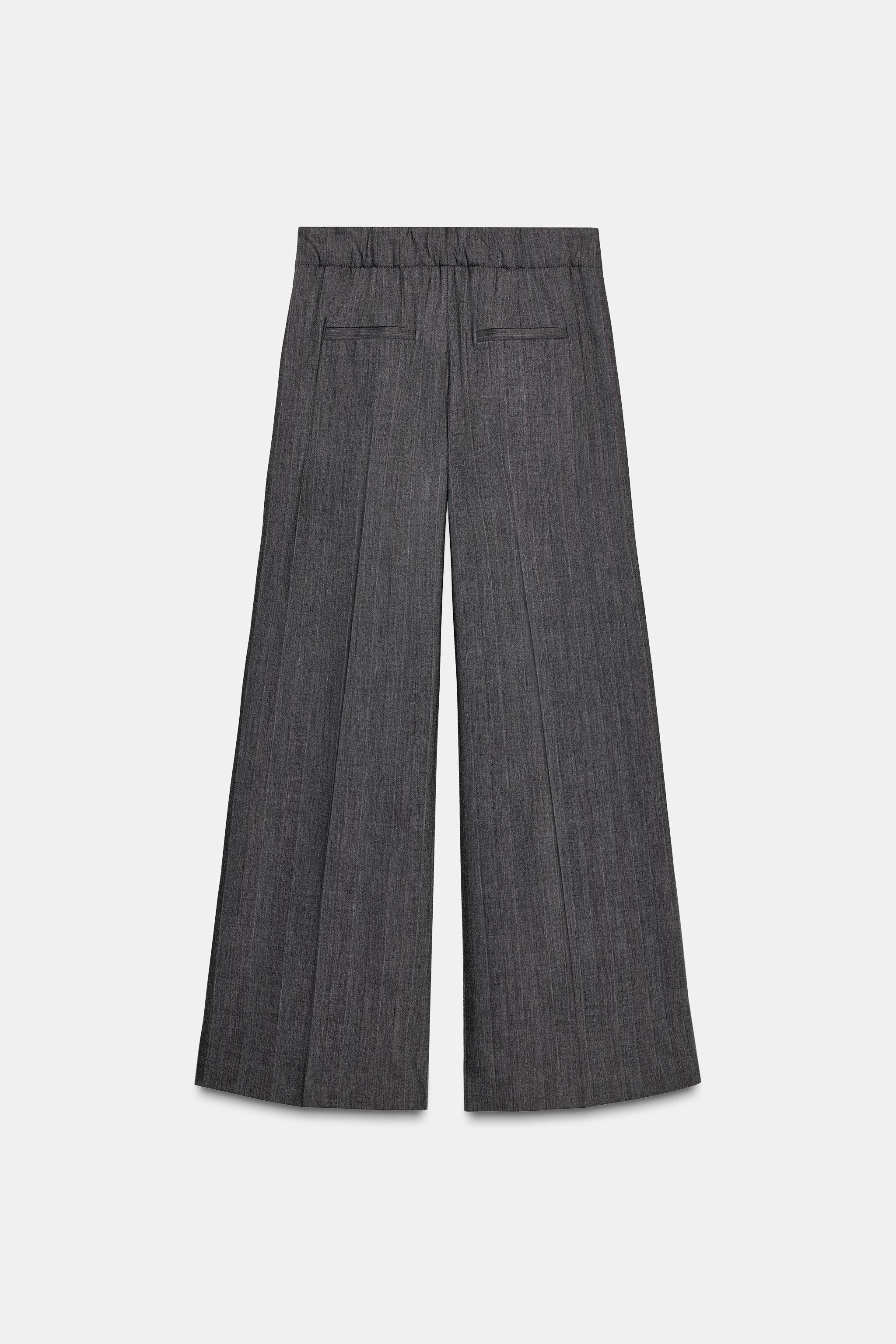 ZW COLLECTION WOOL BLEND WIDE LEG PANTS